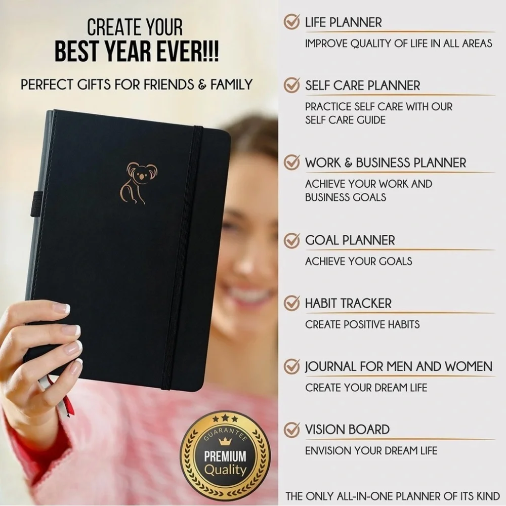 Freedom Mastery Self Care Planner | A5 Life Goal Journal | Undated | New